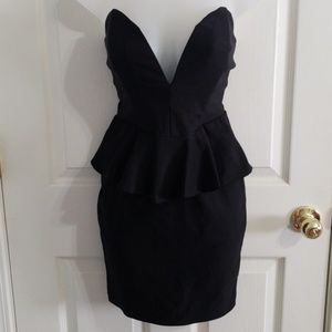 Black peplum dress